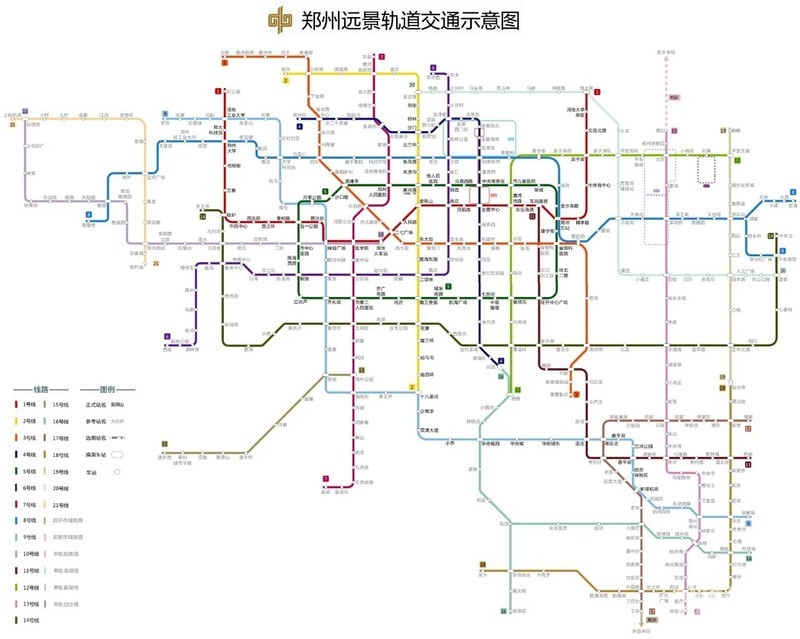 2050年,郑州21条轨道交通全部运营,地下交通是不是要逆天