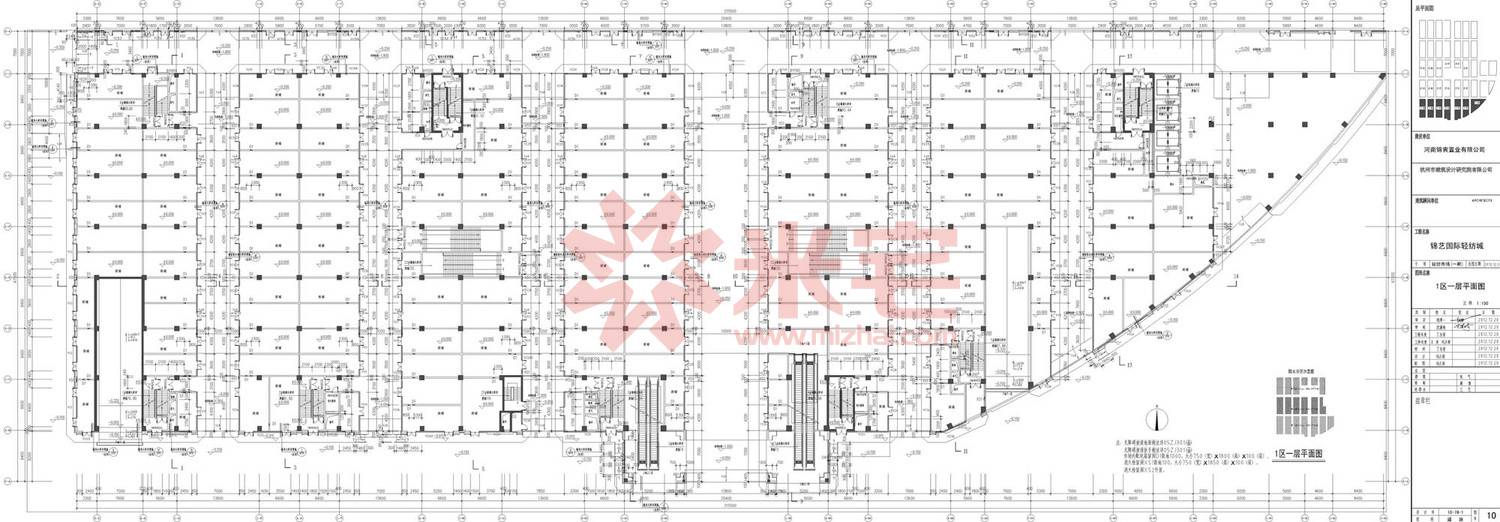 规划公示图 锦艺国际轻纺城市场一期1区一层平面图