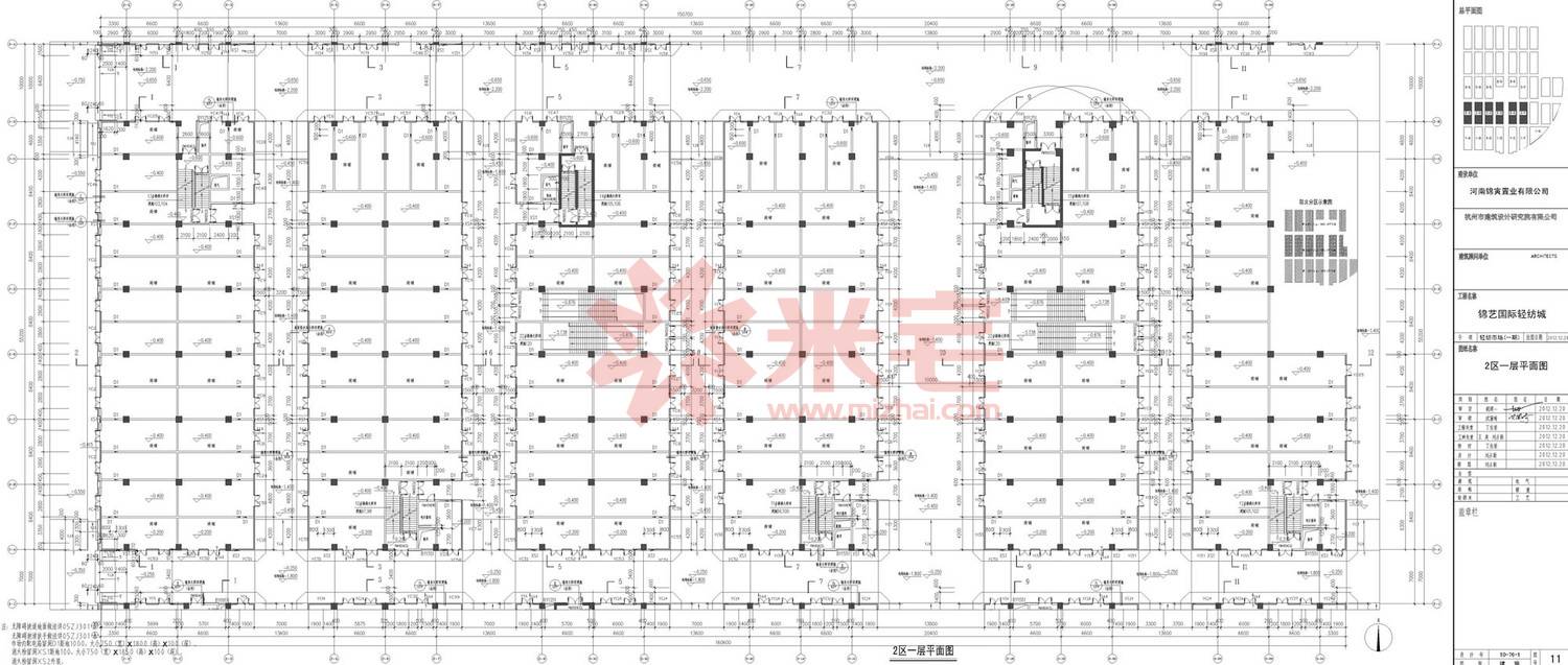 规划公示图 锦艺国际轻纺城市场一期2区一层平面图