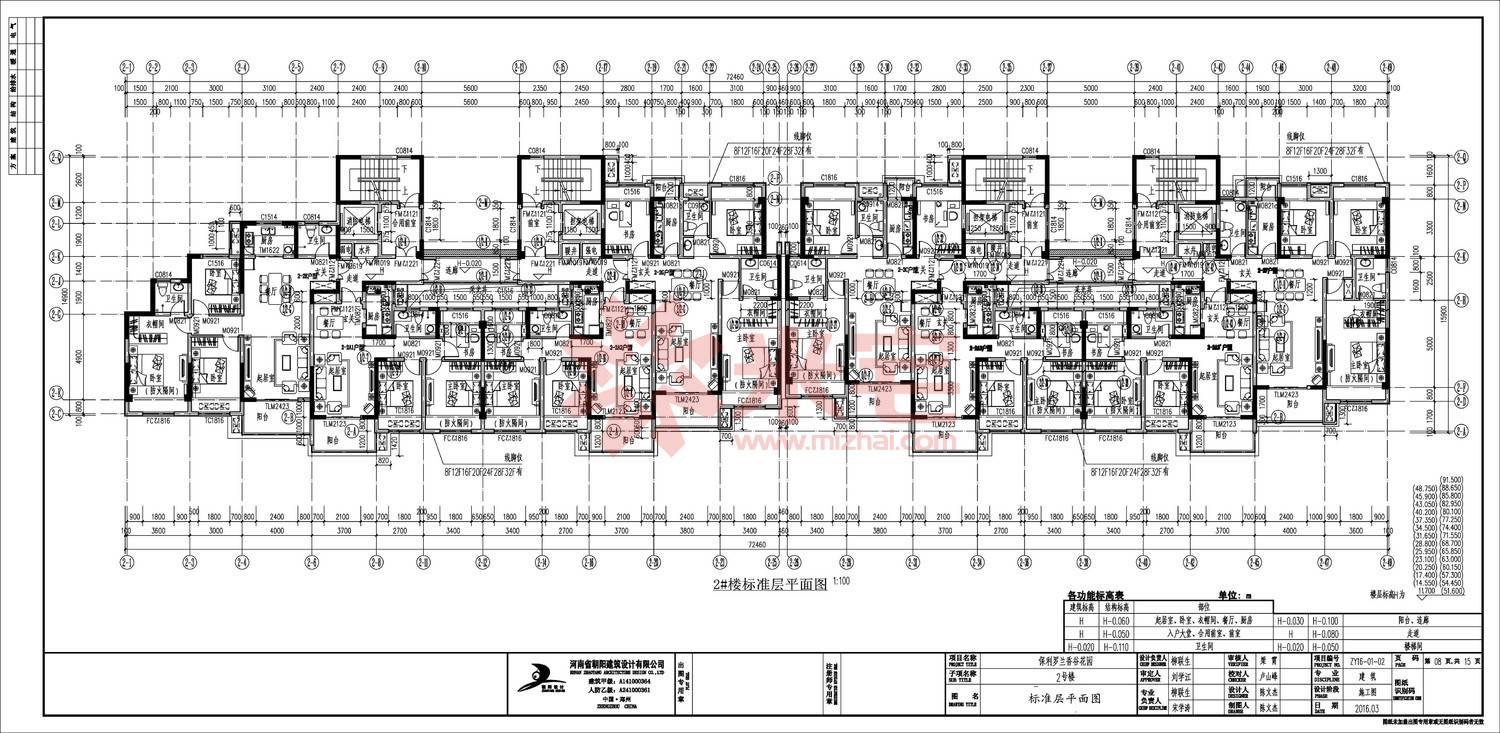 规划公示图 保利罗兰香谷花园2#楼标准层平面图-郑州腾利房地产开发