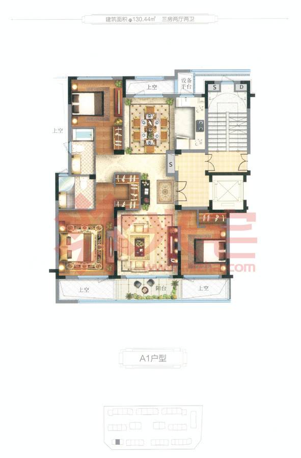 蓝城兰园户型图, 郑州蓝城兰园户型图-米宅郑州站