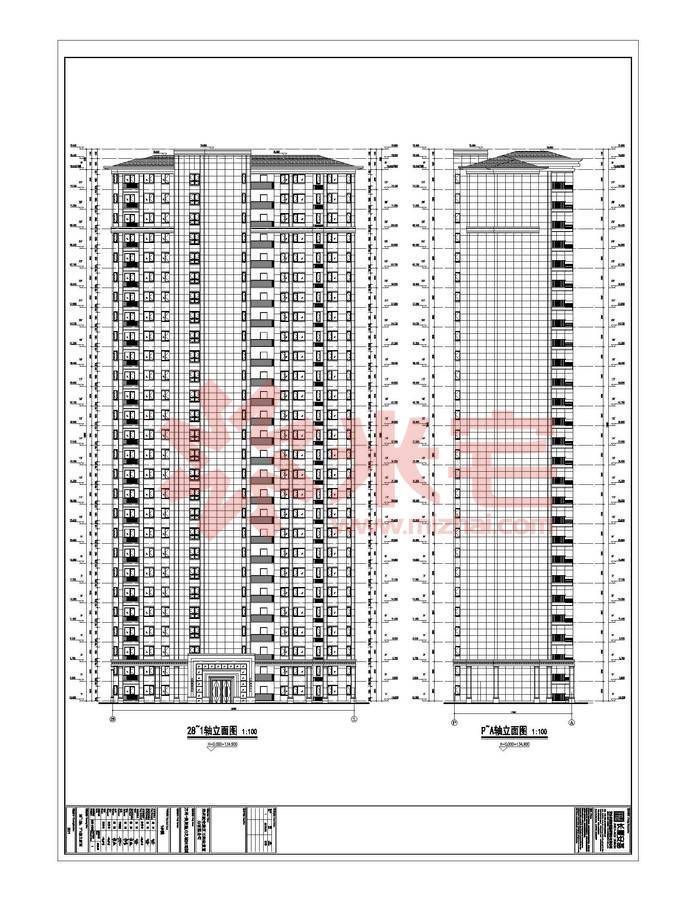 暂无信息 1号楼住宅立面图