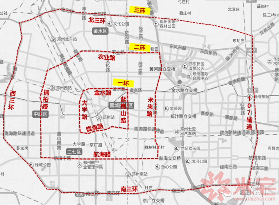 郑州市北三环地图图片