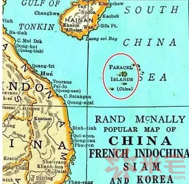 美国地图早已承认南海属于中国!海牙仲裁法院真是山寨的?