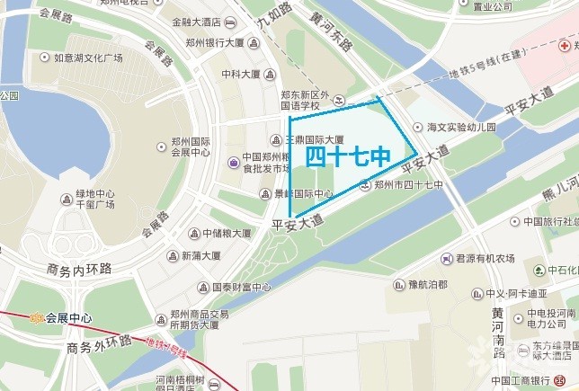 郑州四十七中平面图图片