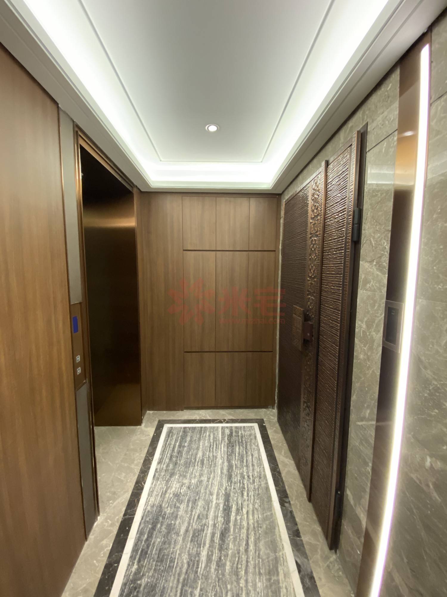 电梯入户厅和步梯间.感觉步梯间很一般