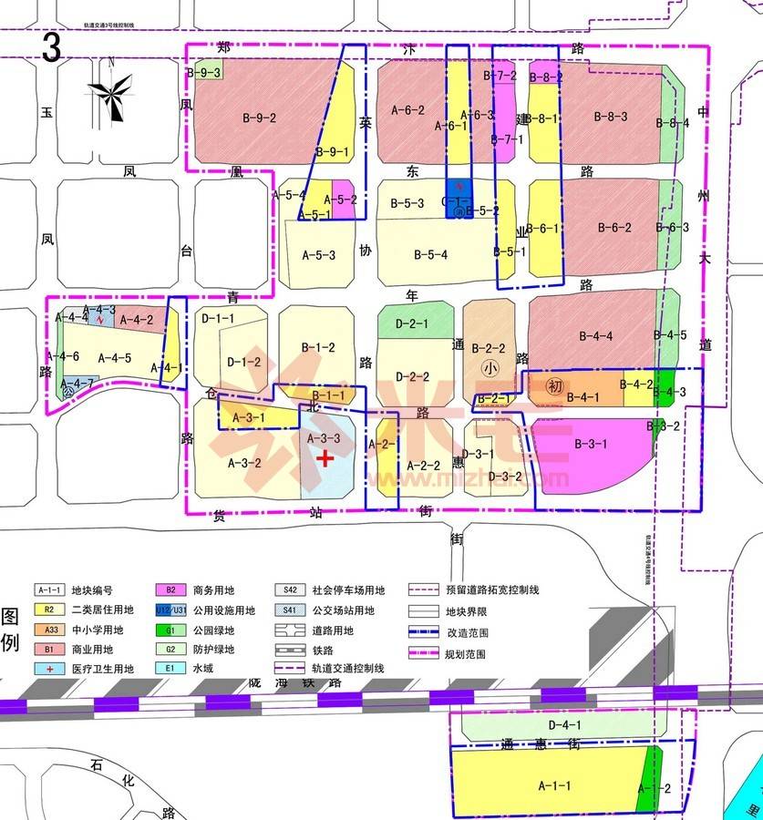 规划公示图 郑州市金水区王庄村城中村改造控制性详细规划(修改)3