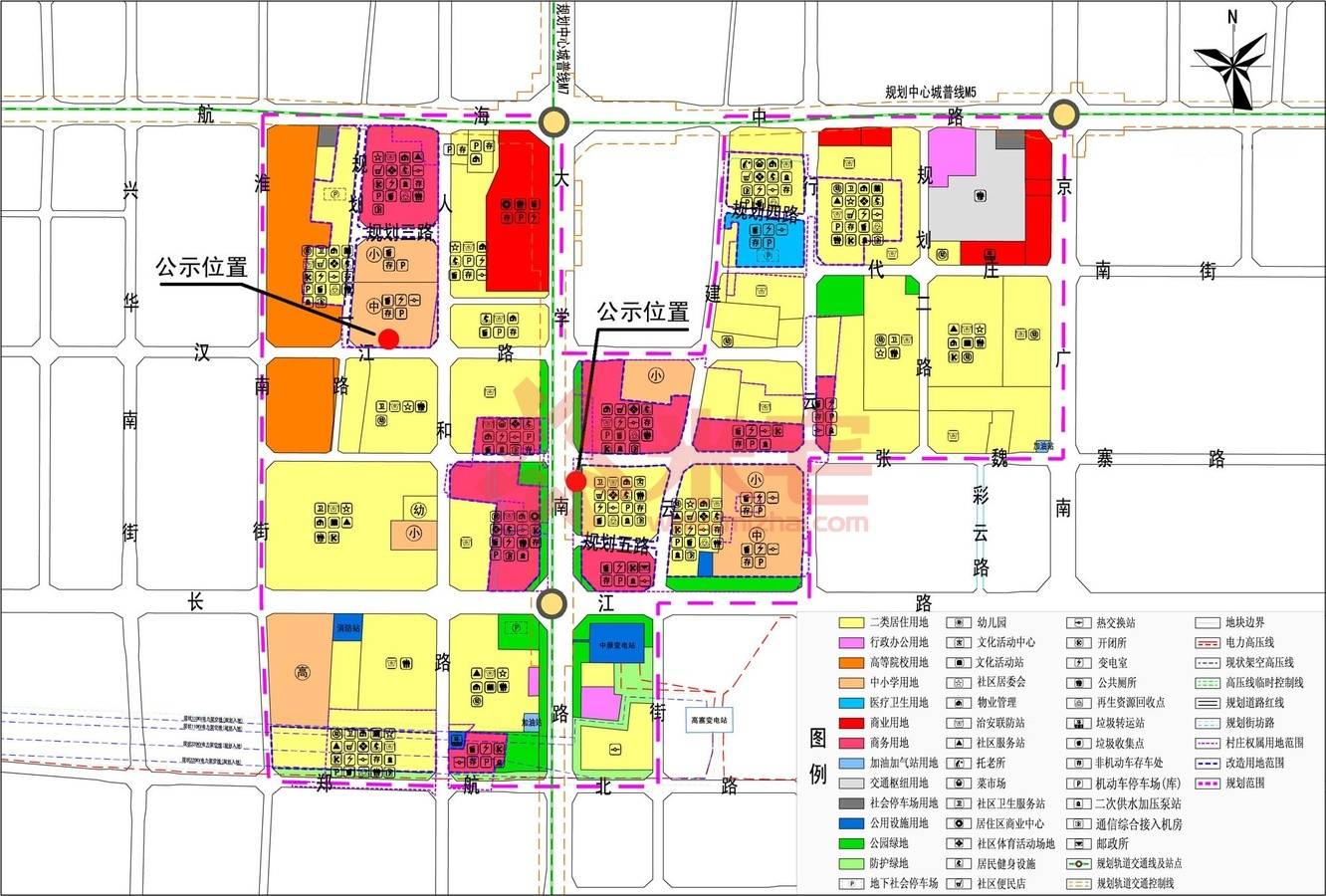 规划公示图 郑州市二七区孙八砦城中村改造控制性详细规划(修改)(航海