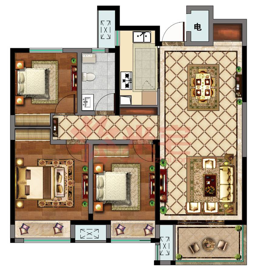 康桥香溪郡户型图, 郑州康桥香溪郡户型图-米宅郑州站