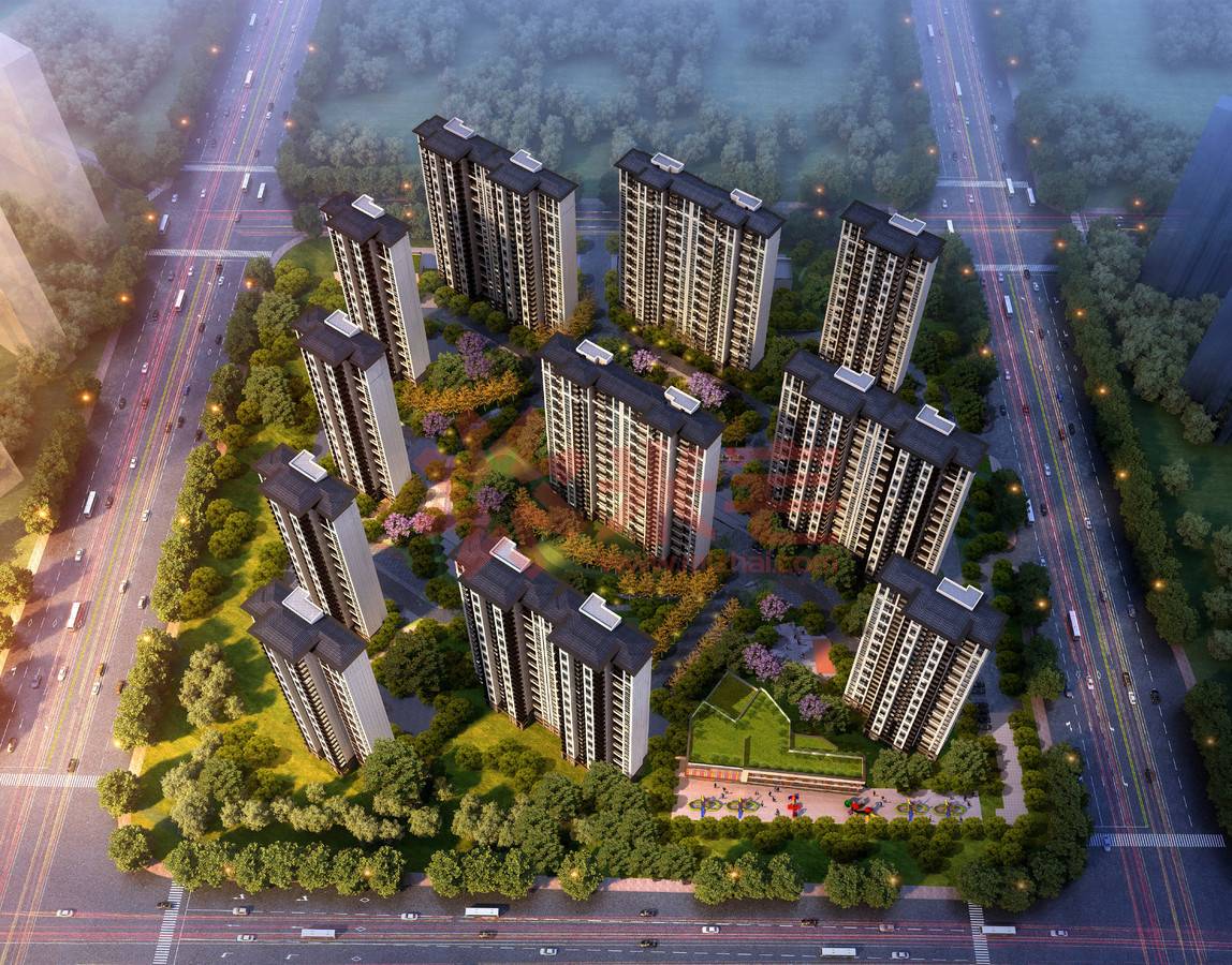 美景魅力之城四期沐阳园鸟瞰图