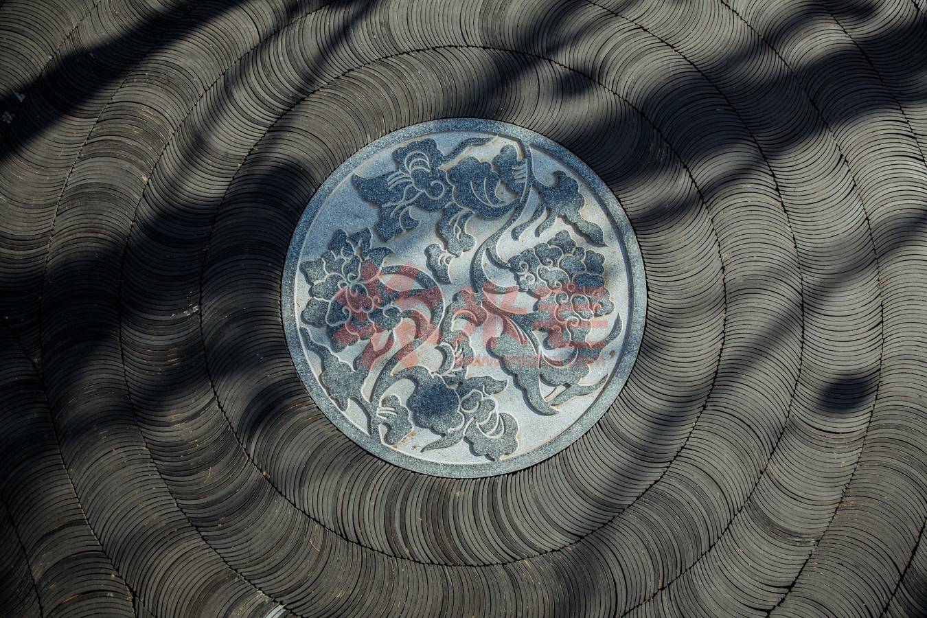 现场图 13,青瓦立铺 地雕